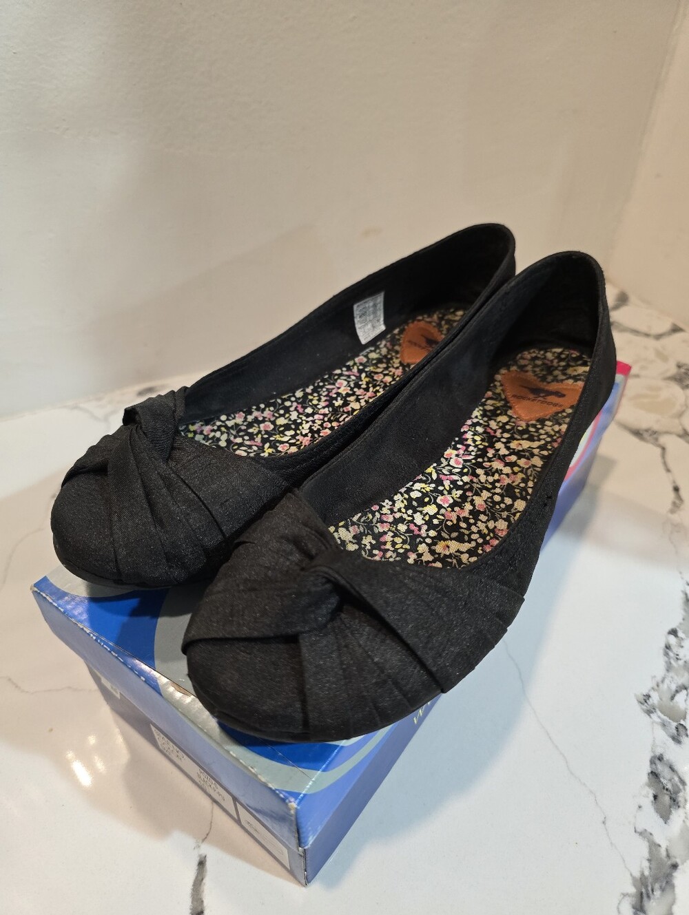 Rocket Dog Women’s Black Faux Suede Ballet Flats Slip-On Round Toe Bow Size 10